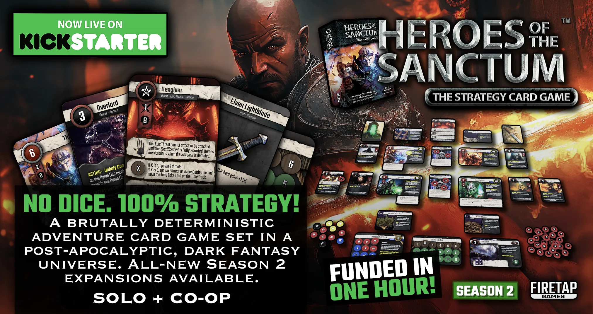 Heroes of the Sanctum Season 2 On Kickstarter - Live and Funded in 1 hour!